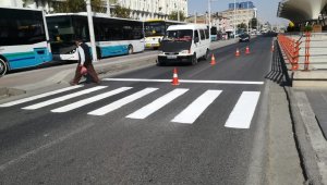 Malatya'da Büyükşehir, 42 Yaya Geçiş Alanında Düzenleme Yaptı
