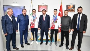 Başkan Gürkan, Milli Sporcuyu Ağırladı