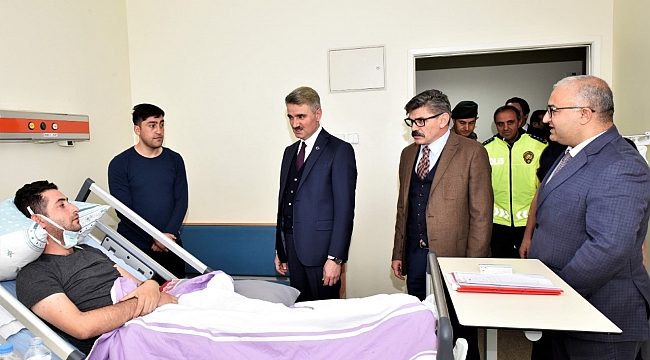 Vali Baruş'tan Polis Memuruna Geçmiş Olsun Ziyareti