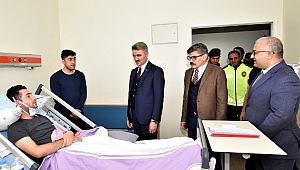 Vali Baruş'tan Polis Memuruna Geçmiş Olsun Ziyareti