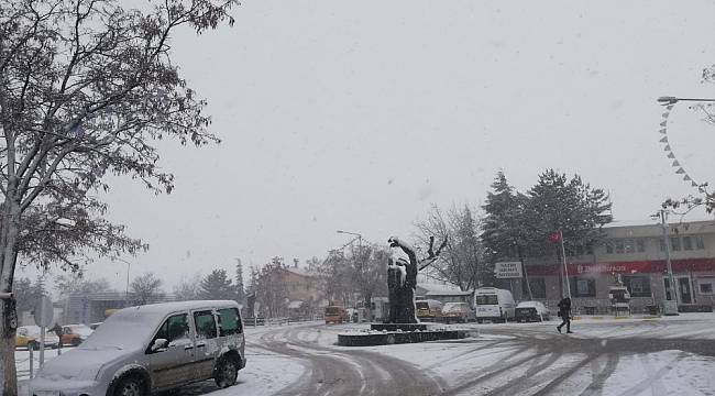 Arguvan'da Kar Yağışı Etkili Oluyor