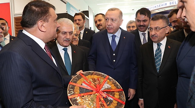 Başkan Gürkan, Cumhurbaşkanı Erdoğan'a Projelerini Anlattı
