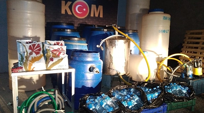Malatya Emniyeti 3 bin 560 litre sahte içki ele geçirdi