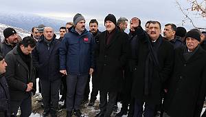 Bakan Soylu ve Kurum Pütürge'de İncelemelerde Bulundu