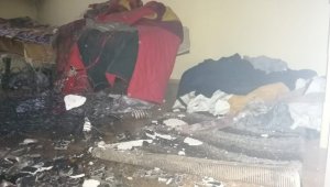Ev Yangınında Özürlü Şahıs Yaralandı