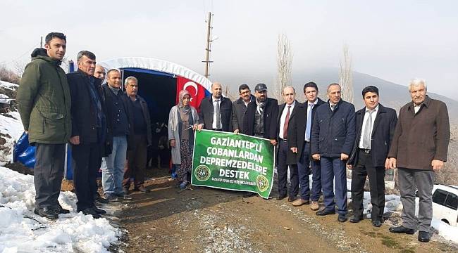 Gaziantepli çobanlardan Malatyalı Depremzedelere Anlamlı Destek