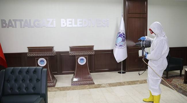 Battalgazi Belediye Binası Dezenfekte Edildi