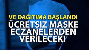 Eczanelerde ücretsiz maske dağıtımı başladı