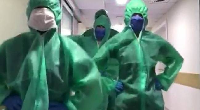 Sağlık Çalışanlarından 'Penguen dansı'