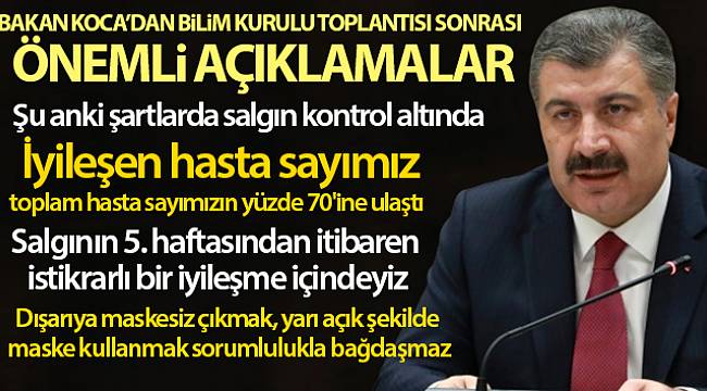 Sağlık Bakanı Koca'dan Önemli Açıklamalar