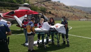 94 Yaşındaki Hasta, Ambulans Helikopterle Sevk Edildi