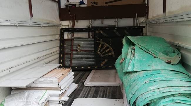 Çaldığı inşaat malzemelerini evinde kullanmış