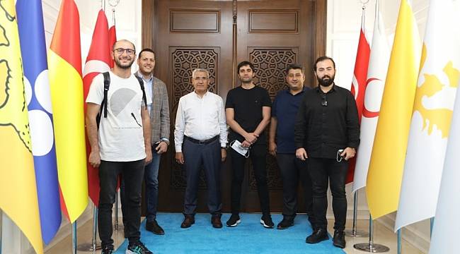 Oyuncu Yunus Emre Yıldırımer'den Başkan Güder'e ziyaret