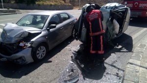 Trafik Kazasında 2 Kişi Yaralandı