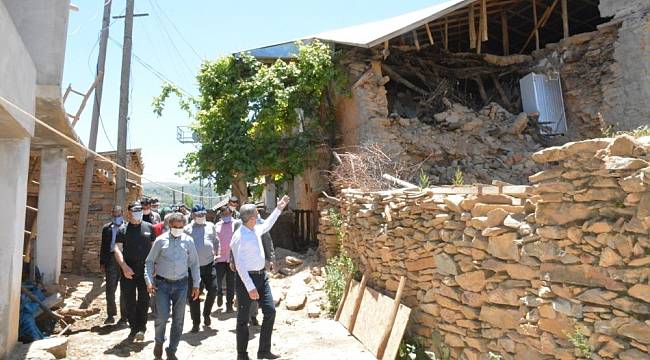 Vali Aydın Baruş ve Yetkililer Pütürge'de İncelemede Bulundu