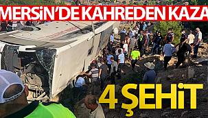 Askerleri taşıyan otobüs devrildi: 4 şehit, 27 yaralı