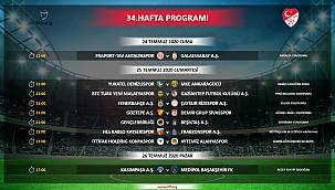 Süper Lig 34 Hafta Müsabaka Programı Açıklandı