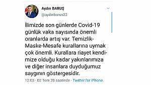 Vali Aydın Baruş; Vaka Sayısında Önemli Artış Var