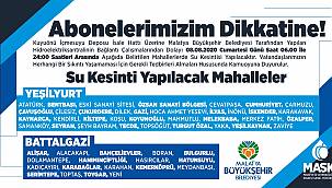 MASKİ'den Su Kesintisi Uyarısı