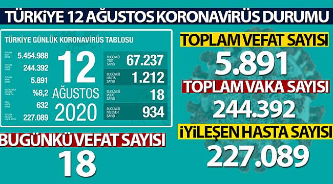 Türkiye'de Son 24 Saatte 18 kişi Hayatını Kaybetti