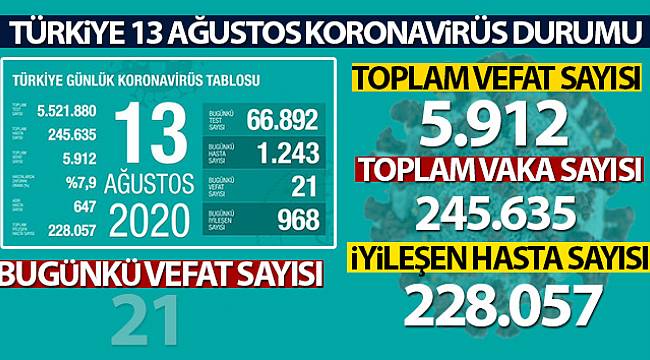 Türkiye'de son 24 saatte, 21 kişi hayatını kaybetti