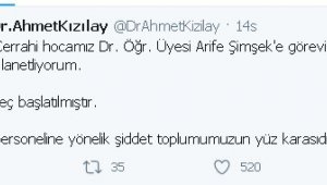 Rektör Kızılay, doktora saldırıyı kınadı