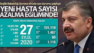 Son 24 saatte korona virüsten 68 kişi hayatını kaybetti