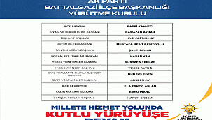 AK Parti Battalgazi İlçe Teşkilatında Görev Dağılımı Belli Oldu