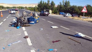 Darende'de Çapa motoru devrildi: 1 ölü, 2 yaralı