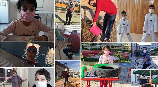 Engelli çocuklardan Başkan Güder'e videolu moral