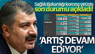 Son 24 saatte korona virüsten 72 kişi hayatını kaybetti
