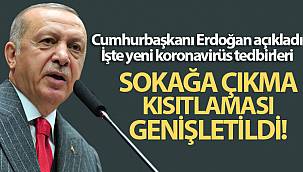 Cumhurbaşkanı Erdoğan, Yeni koronavirüs tedbirlerini açıkladı