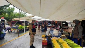 Jandarmadan Pazar yerlerinde sıkı denetim