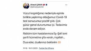 Milletvekili Çakır, Korona virüsüne yakalandı