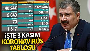 Türkiye'de son 24 saatte 2 Bin 343 kişiye Covid-19 tanısı konuldu