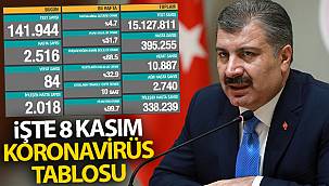 Türkiye'de son 24 saatte 2 Bin 516 kişiye Kovid-19 hastalık tanısı konuldu