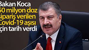 Bakan Koca Aşı Tarihini Açıkladı