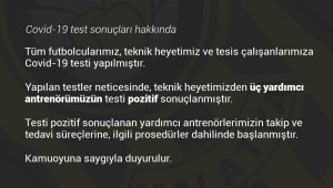 YMS'de 3 Yardımcı Antrenörün Testi Pozitif Çıktı