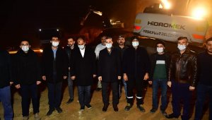 Başkan Çınar, polis kontrol noktası inşaat alanını inceledi