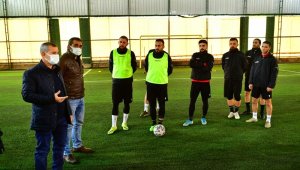Çınar'dan, Yeşilyurt Belediyespor'a moral ziyaretinde bulundu