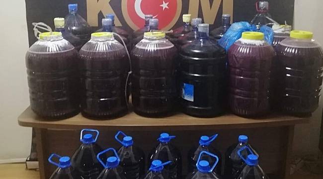 El yapımı şarap ele geçirildi