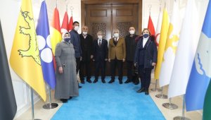 Türkmen dostu Başkan Güder'e teşekkür ziyareti