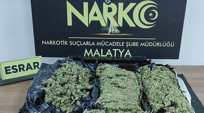 3 kilo esrar ele geçirildi