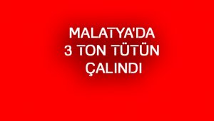 3 ton tütün çalındı