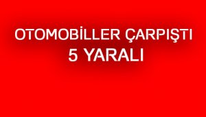 Pütürge'de Otomobiller çarpıştı: 5 yaralı