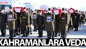 11 Askerin naaşı, törenle Elazığ`dan Ankara'ya uğurlandı