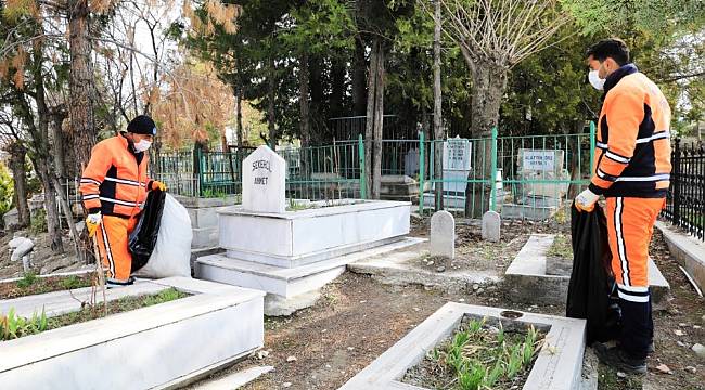 Battalgazi'deki mezarlıkların bakımına başlandı