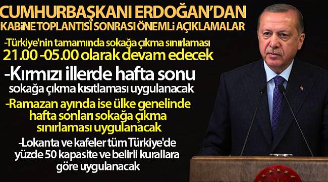 Cumhurbaşkanı Erdoğan'dan önemli açıklamalar!