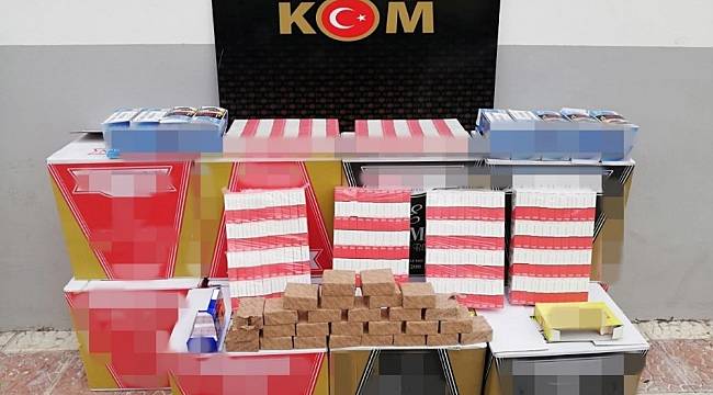 Kaçak sigaraları satamadan yakalandı