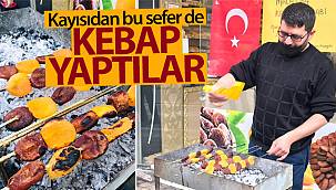 Kayısılı kebap yaptılar